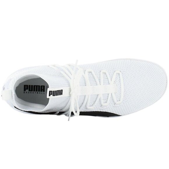 Puma Clyde Court GW Jr Running Shoes Knit Sneakers White Black Size 6.5 - Picture 6 of 14